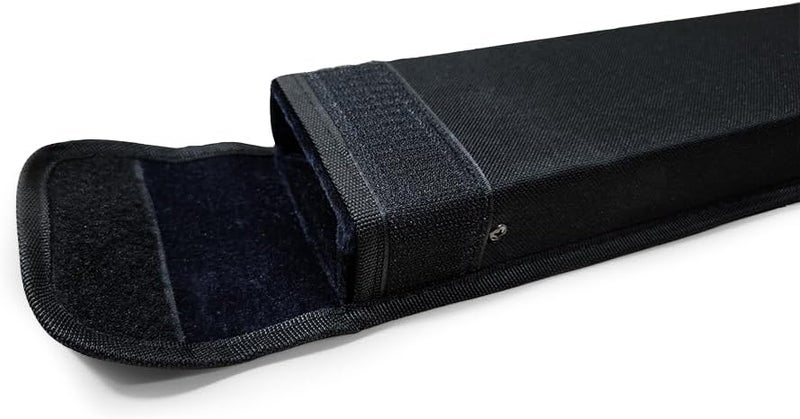 YoungMonic Upright Double Bass Bow Case - Black Nylon/Carbon Fiber - Holds 2 Bows - French or German Bows - Adjustable Shoulder Strap - Image 3